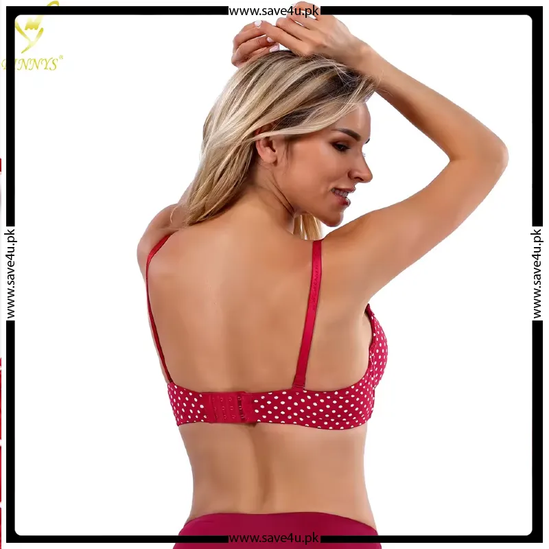 Polka Dotted Wired Thin Padded Bra