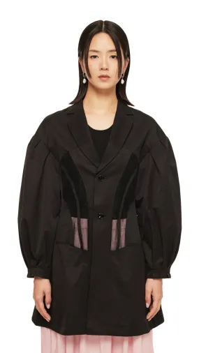 Puff Sleeves Corseted Coat