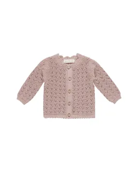 Scalloped Cardigan | Mauve