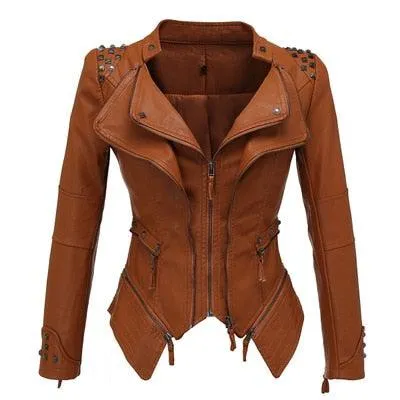 Sheryl Women's Moto Real Leather Jacket