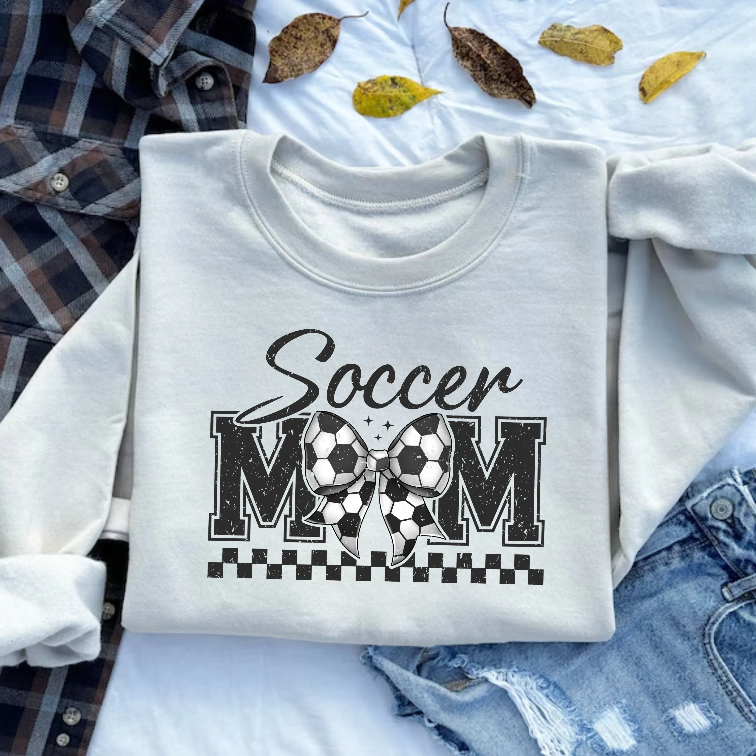 Soccer Mom Bow Crewneck Sweatshirt