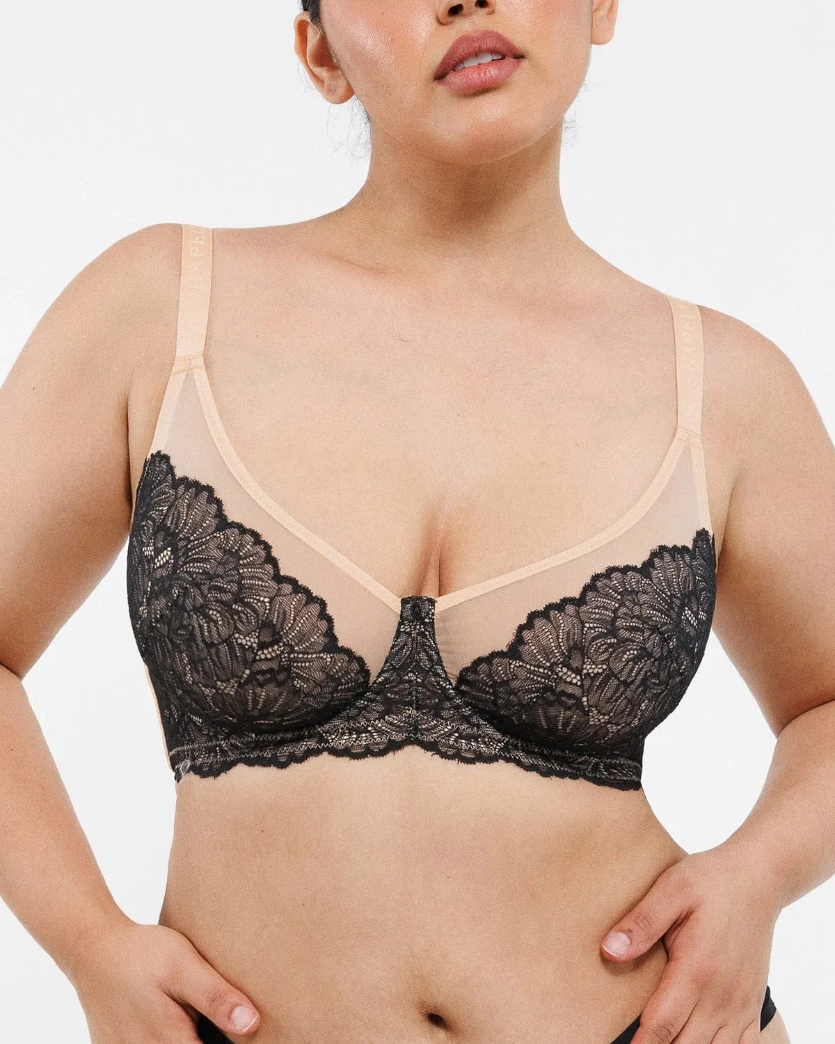 Supportive Unlined Lace Underwired Bra