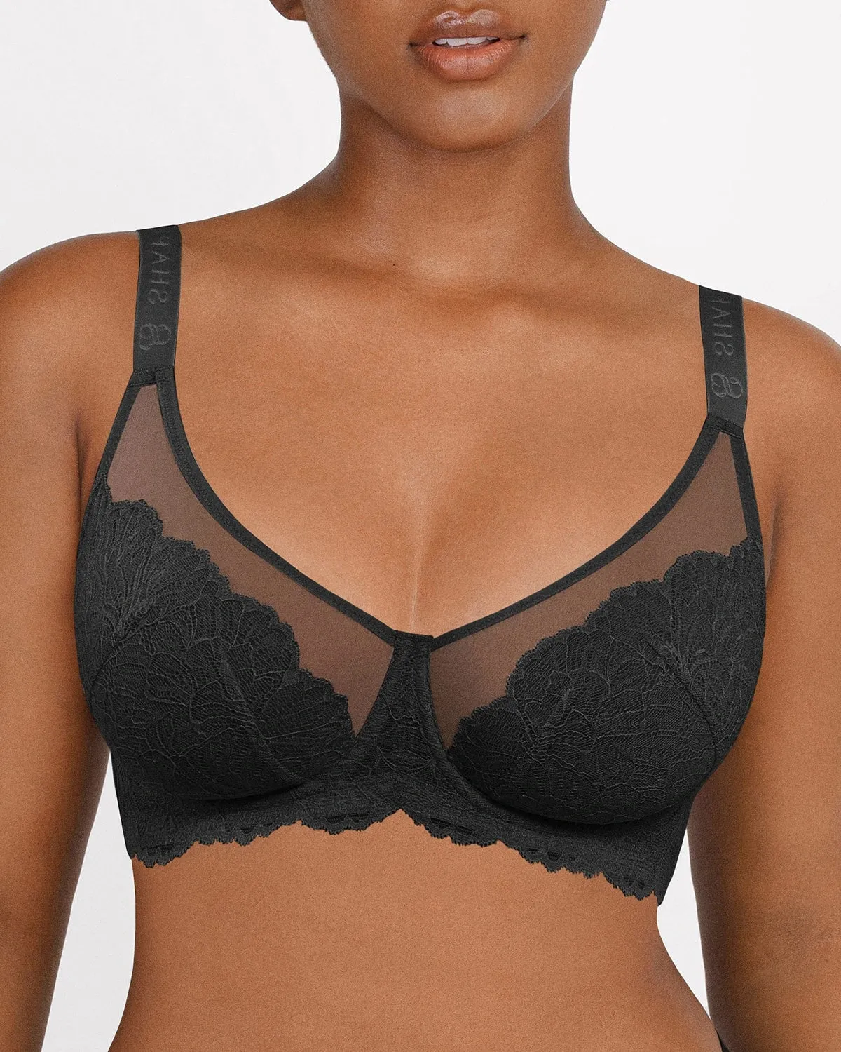 Supportive Unlined Lace Underwired Bra