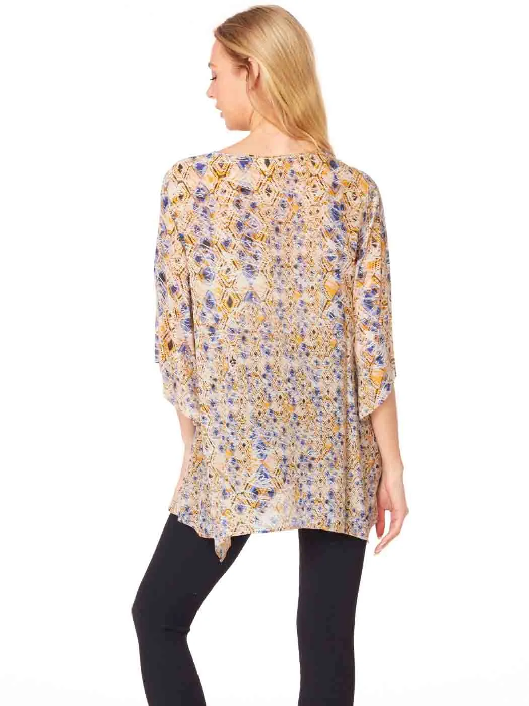 Tianello "Mustique" Print Washable Silk "Natalie" Blouse