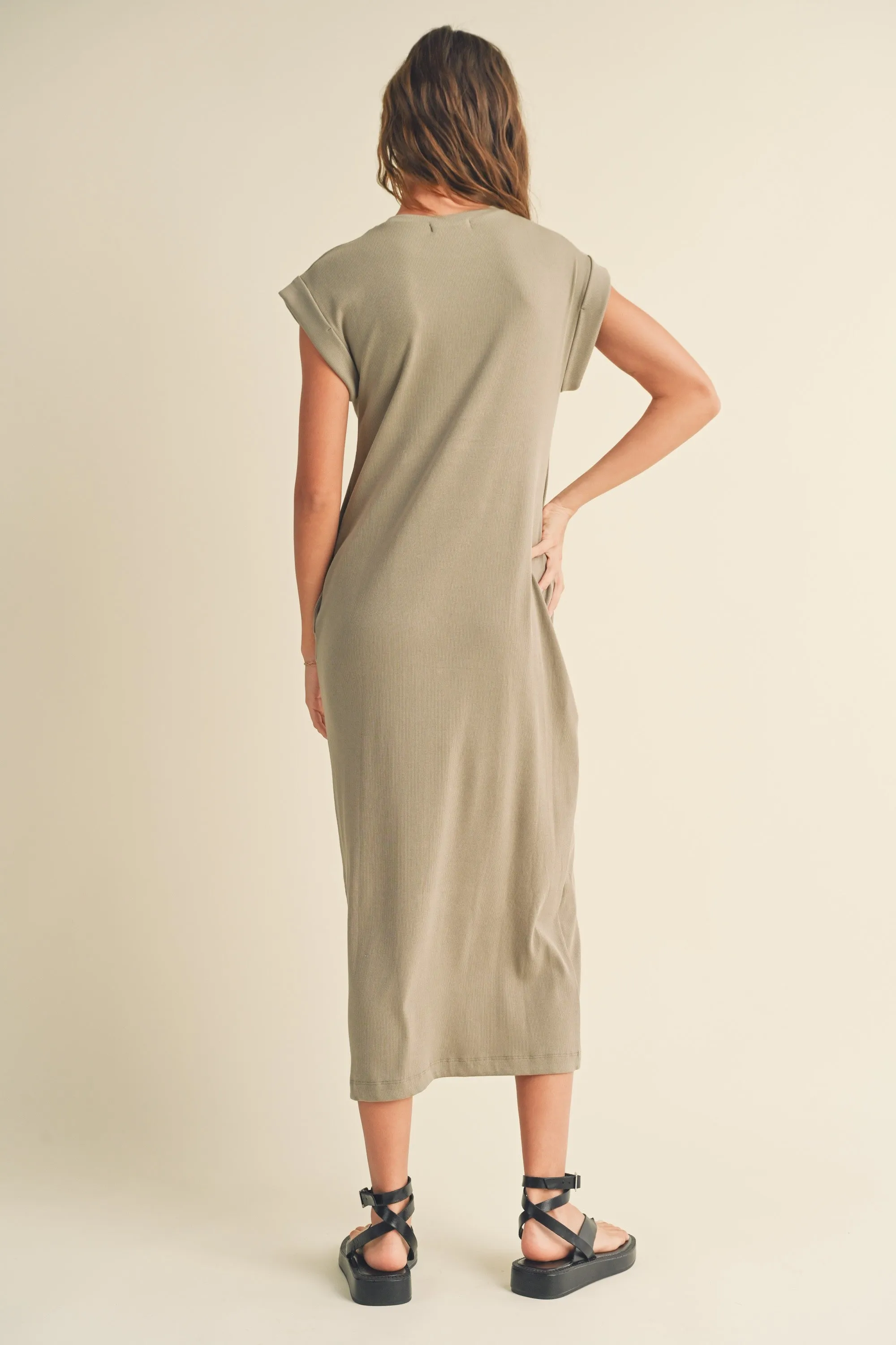 Tori Ribbed Midi Dress