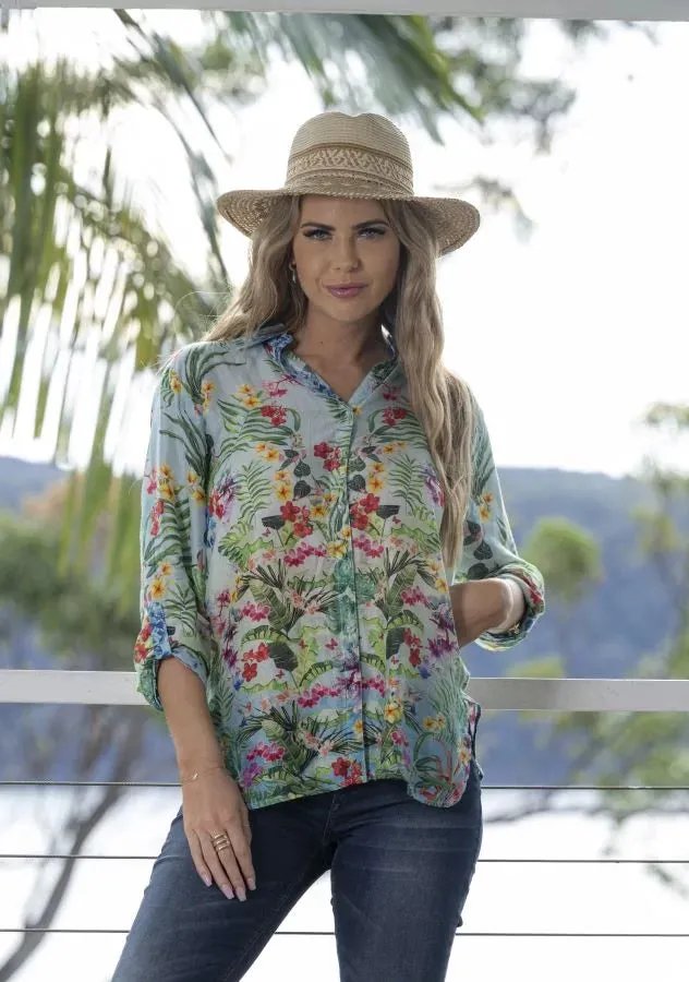 Tropical Silk Blouse