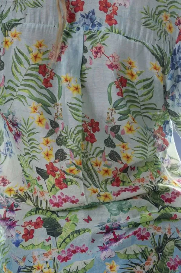 Tropical Silk Blouse